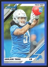2019 Donruss #270 Jahlani Tavai Press Proof Blue RC