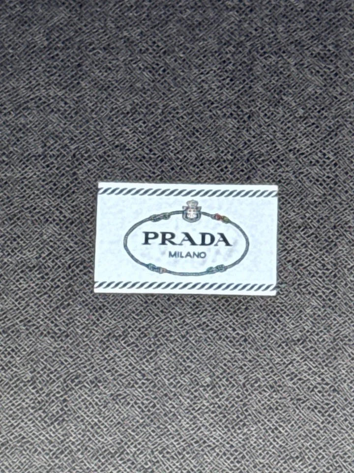 Nuevo Logotipo PRADA Auténtico Regalo Cartera Caja Cubierta Antipolvo Bolsa y Envío Kit Tejido Foto 2 de 4