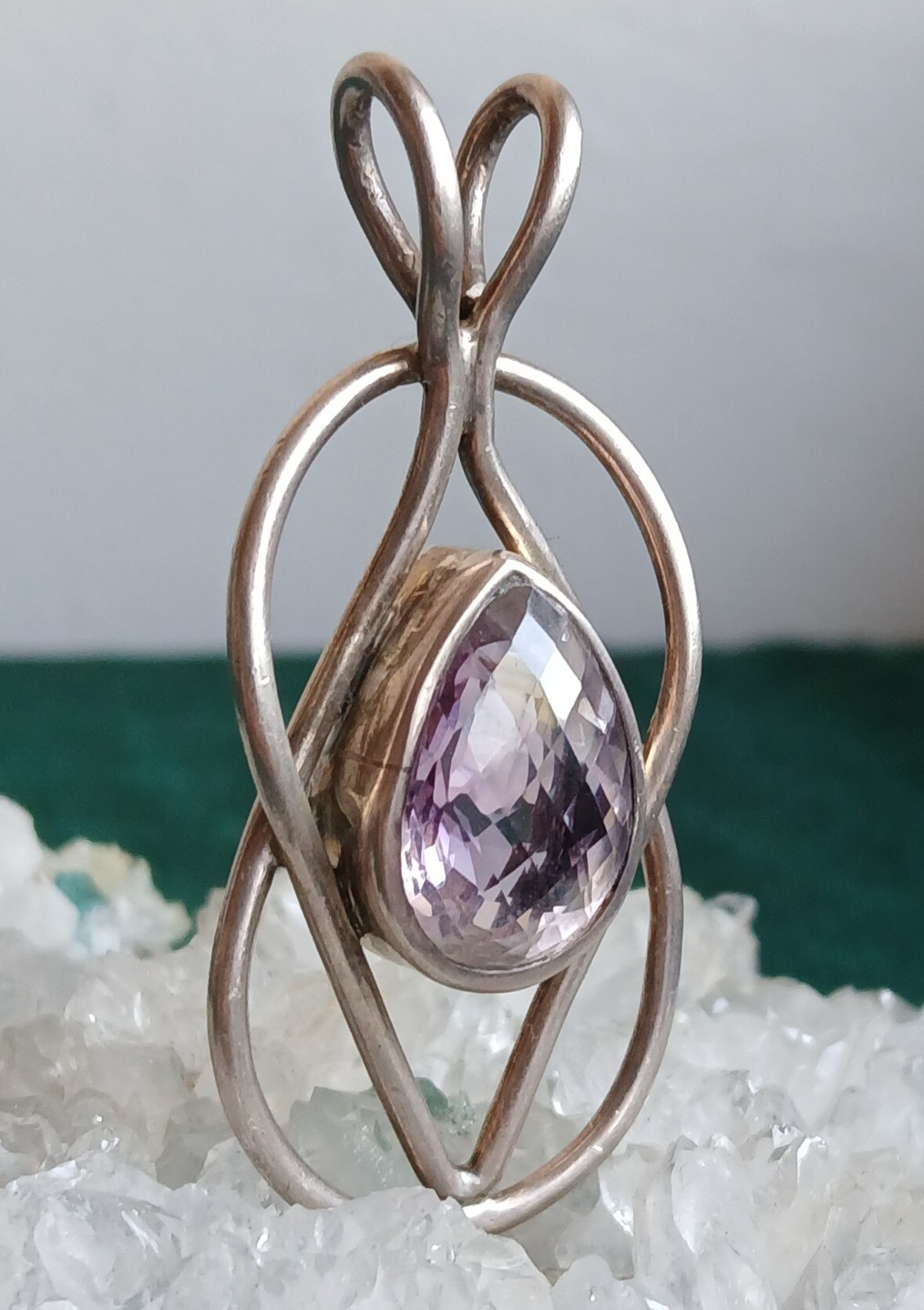Sterling Amethyst Statement Pendant - image 2
