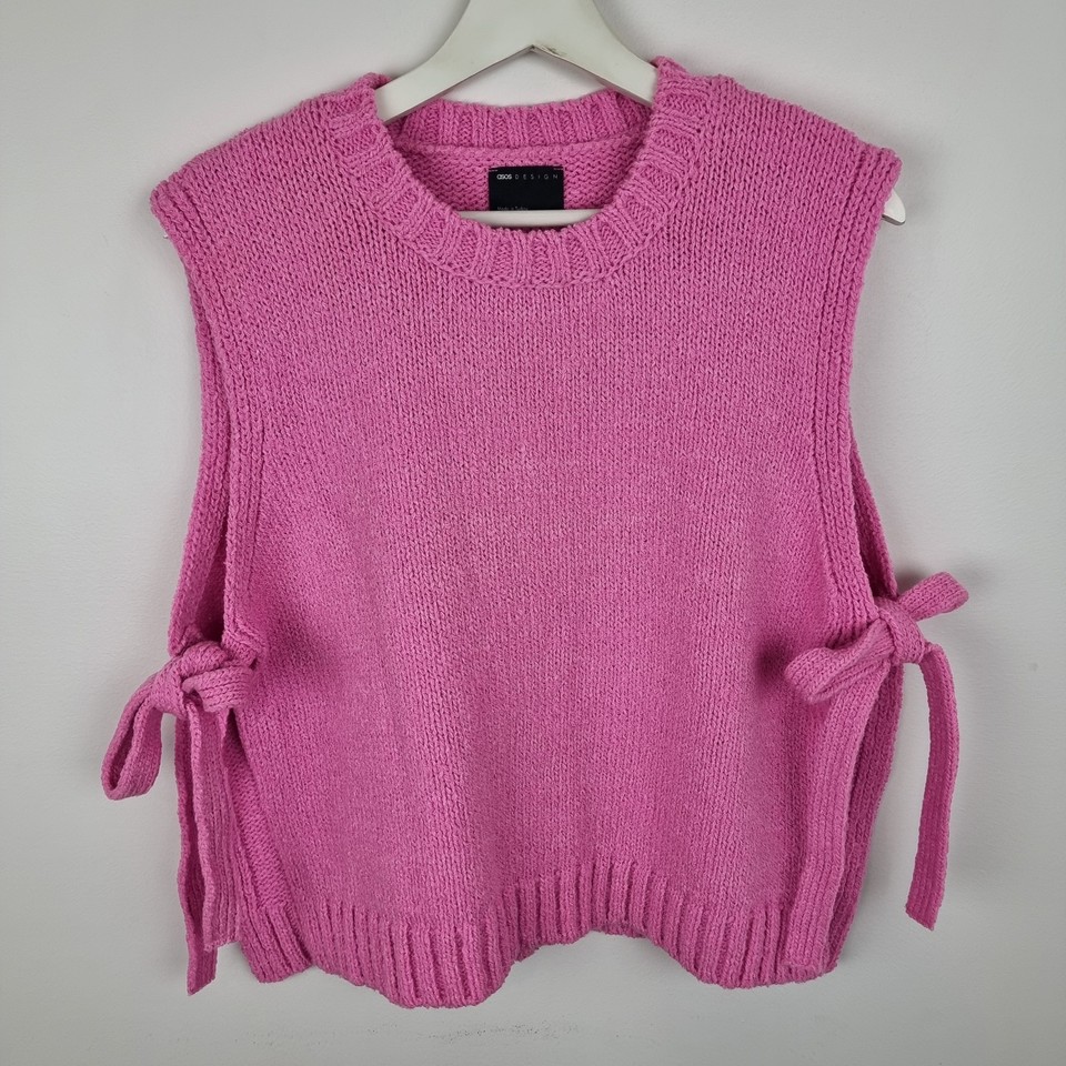 Asos Design Knit Vest Pink Size M 10-12