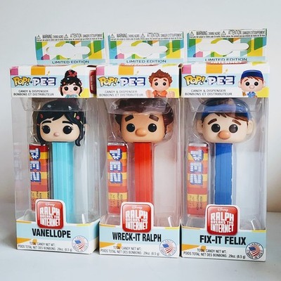 Funko Pop Pez: Ralph Breaks the Internet - Vanellope, Ralph, Felix Set of 3
