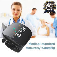 Rechargeable Digital Wrist Blood Pressure Monitor LCD Heart Rate Tester