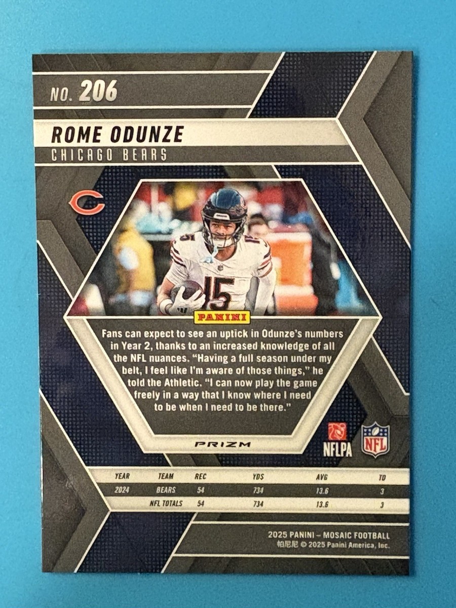 2025 Mosaic Rome Odunze Genesis SP #206 Chicago Bears CASE HIT