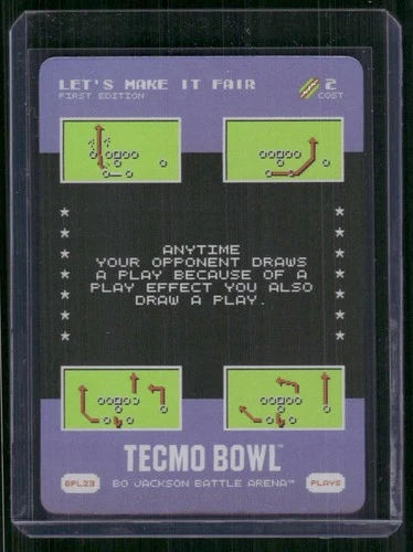 2026 Bo Jackson Battle Arena Tecmo Bowl BPL23 Let\'s Make It Fair SSP Bonus Play