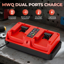 18V Dual Bay Simultaneous Charger for Milwaukee 18V M18 Battery 48-11-1850