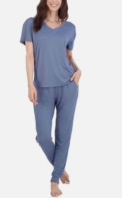 Live2Lounge Womens 2 Piece Essential Lounge Set in Blue Size M