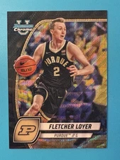 2024-25 Bowman U Chrome Fletcher Loyer RC Black Wave Refractor #97 Purdue 🔥
