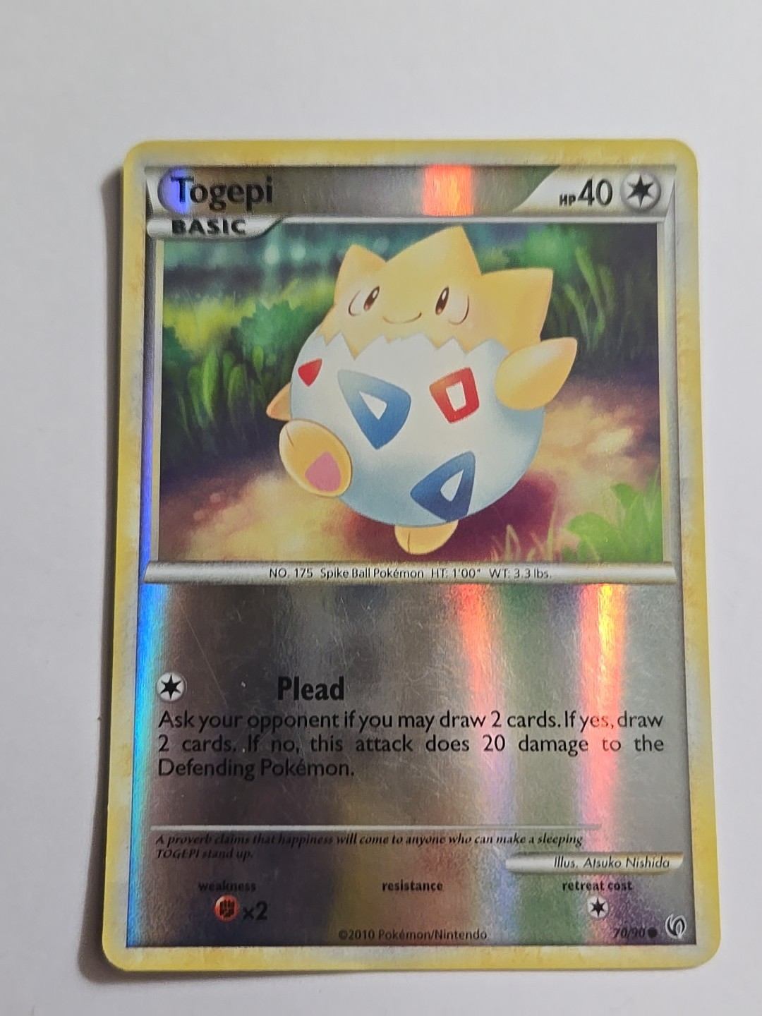 Togepi 70/90 Reverse Holofoil - Check my shop for rare Pokemon!