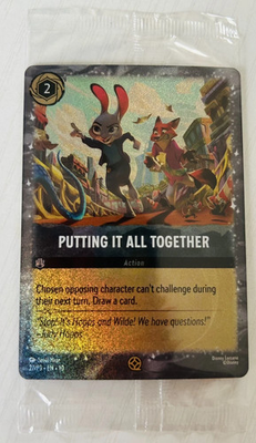 #ad *Sealed* Putting It All Together Zootopia 2 Movie Promo Disney Lorcana 27 P3 $6.49