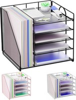 Volmop Schreibtisch-Organizer, 5-Stufiger Papierkorb-Organizer Mit Aktenhalter,