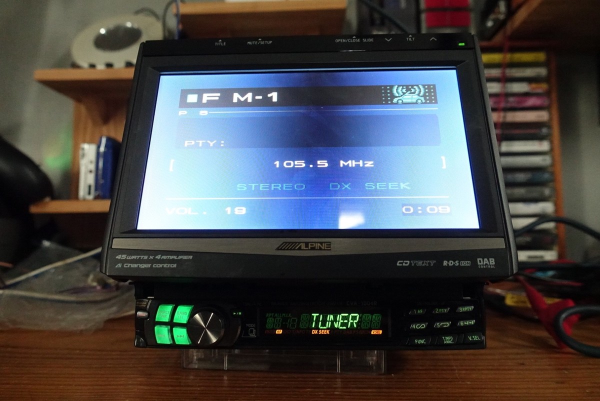 Alpine CVA-1004R 1 din radio with sliding 7” screen display | eBay