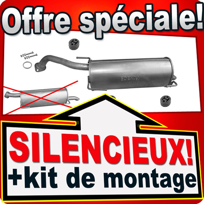 Silencieux échappement Nissan Tiida 1.6i acier renforcé longévité mécanique