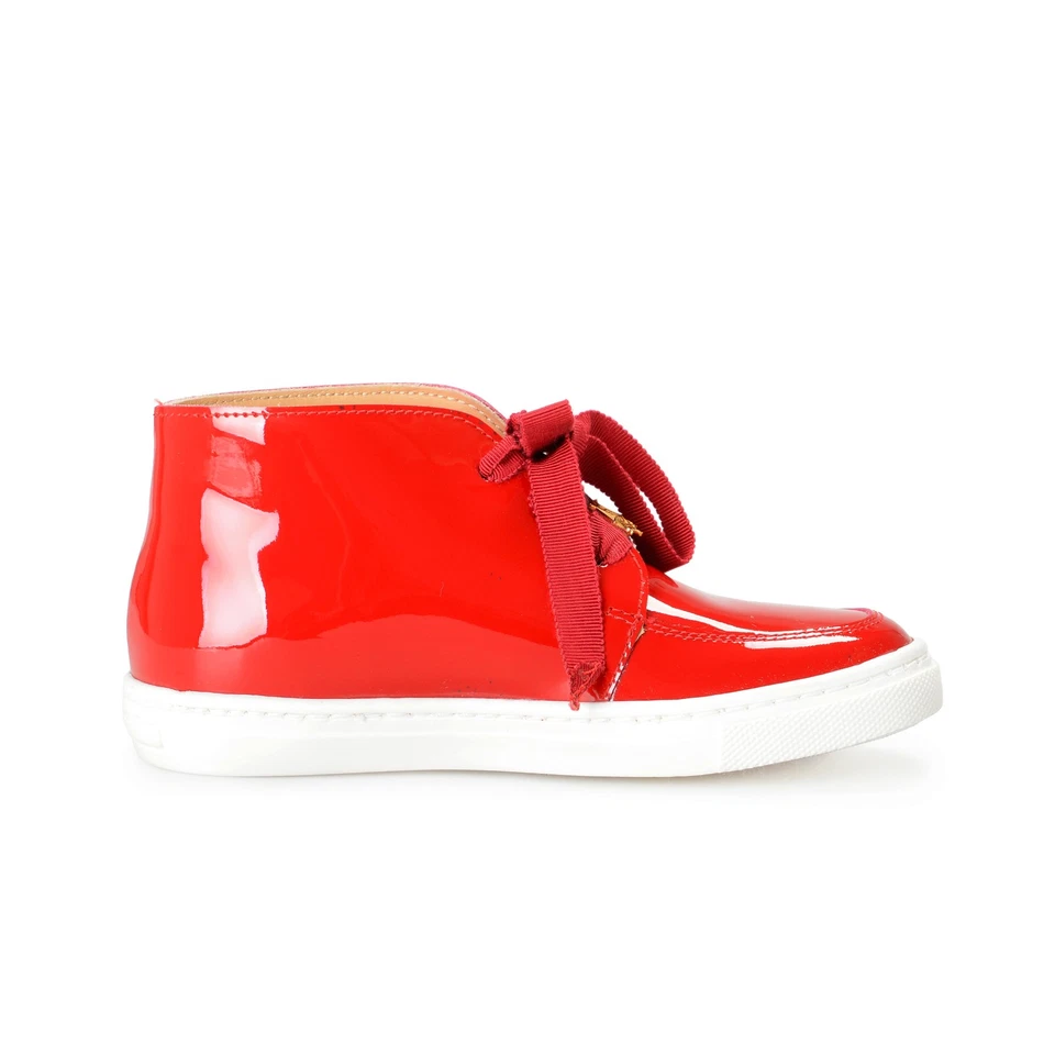 Charlotte Olympia Niñas "INCY TRISTE" Rojo Charol Botines Zapatos Foto 4 de 4