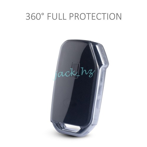 For Kia Forte Soul K3 K5 K8 Sorento Seltos Black Transparent Key Fob Case Cover - Foto 4 di 9