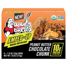 Dave's Killer Bread Org Protein Peanut Buttr Choclte Chip Bar 7.6 oz Pack of 6 