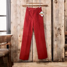 Vtg 70s Wrangler Pants Womens 9 Corduroy High Rise 26 X 32 Deadstock Retro New