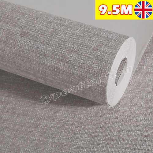 10M Textured Wallpaper Plain Shimmer Silver Glitter Wall Paper Roll