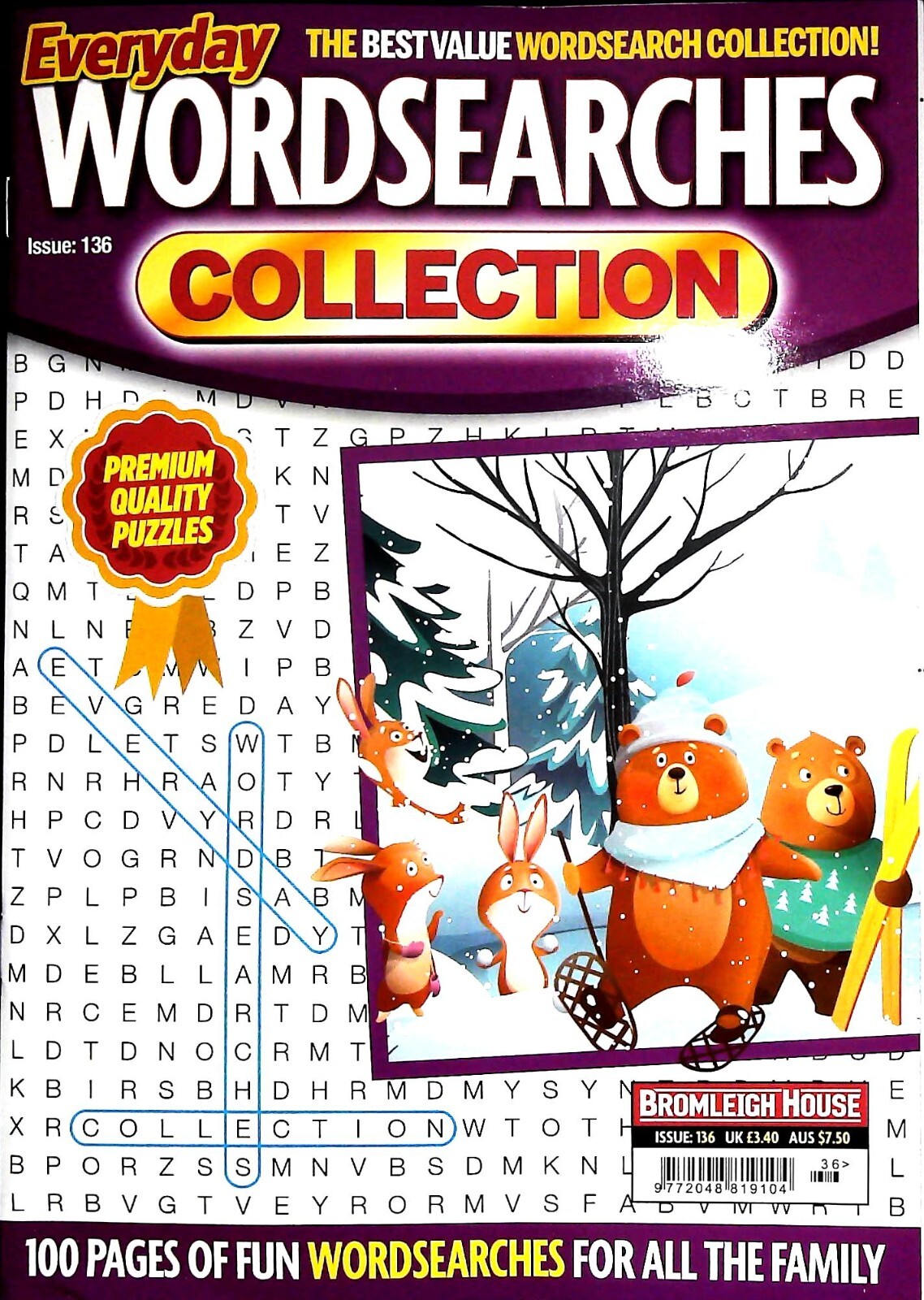 WORDSEARCH BOOK EVERYDAY PUZZLE MAGAZINE ISSUE 136, 120 FUN PUZZLES