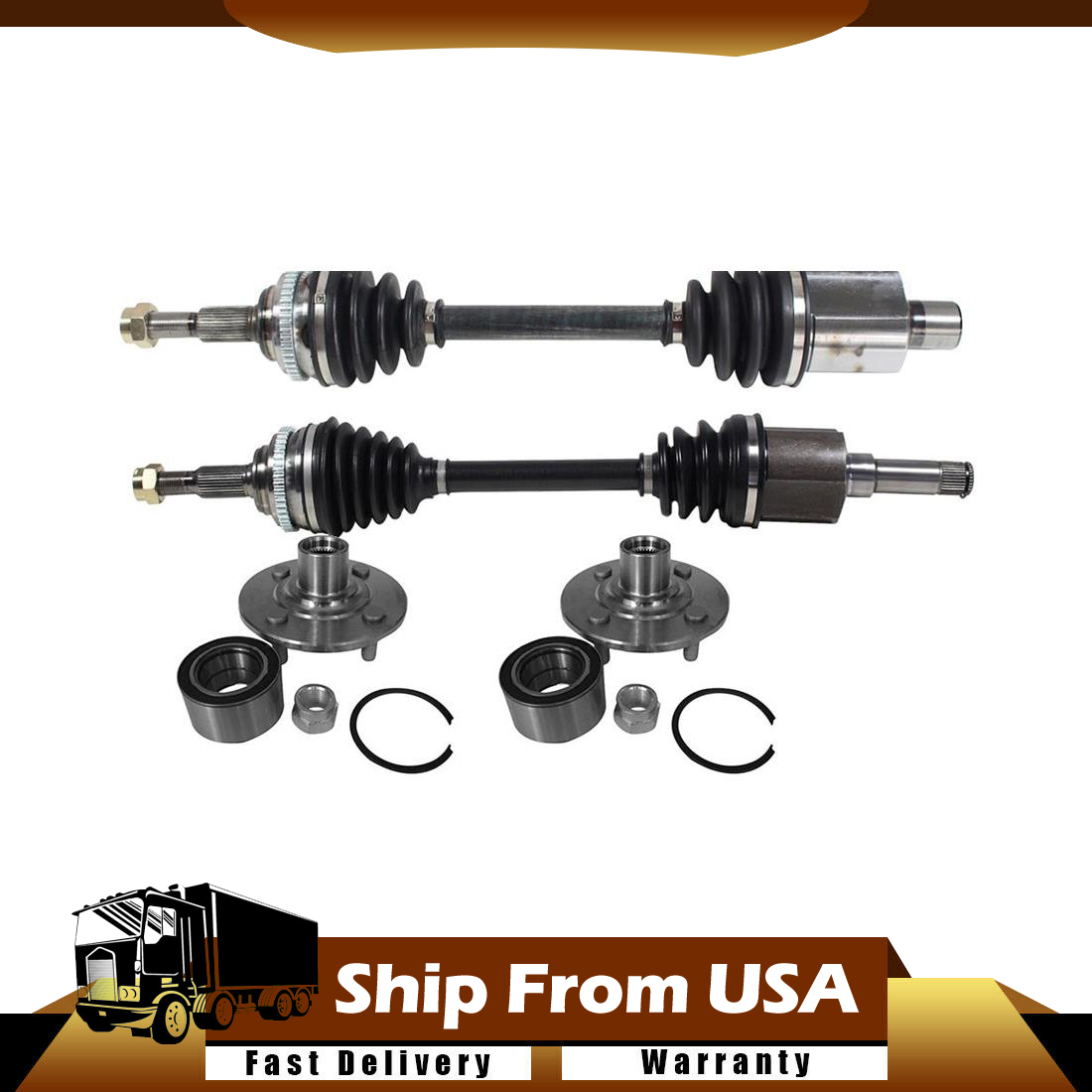 GSP 4PCS Front CV Axle Wheel Bearing&Hub ASSY Fits SATURN SC1 SC1 SC2 SL SL1