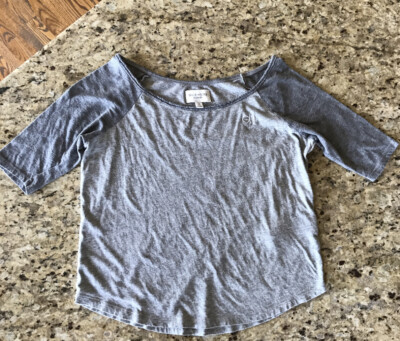 Gilly Hicks Sydney Women's Juniors 3/4 Sleeve Tshirt Sleeper Shirt Size XS Gray