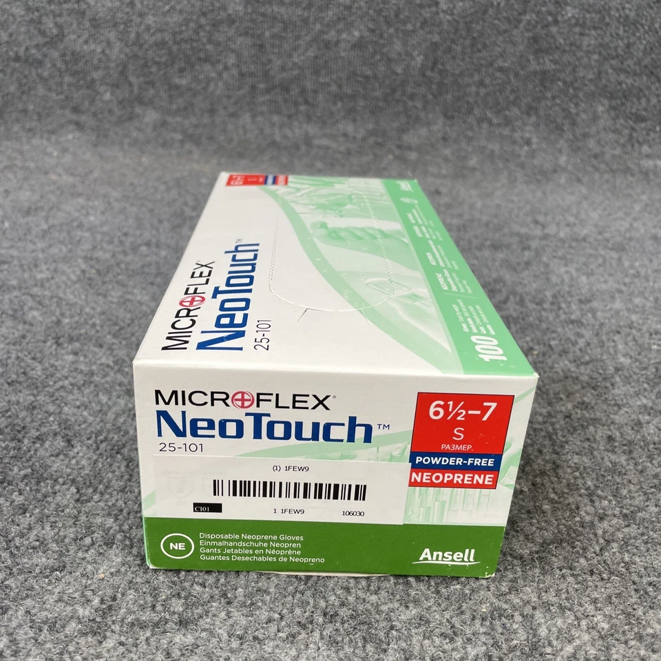 Lote de 5 - Guantes de Neopreno Pequeños Microflex NeoTouch 25-101 1FEW9 Caja de 100 Foto 4 de 4