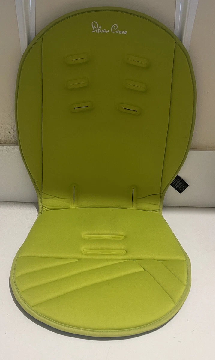 Silver Cross Wayfarer or Pioneer Seat Liner Sky Blue Lime Green