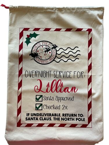 Christmas Santa Bag Gift Sacks Presents Bag | Name on Christmas Sack Included - Picture 84 of 87