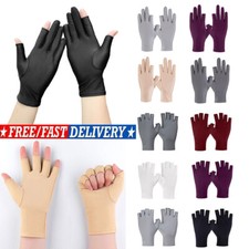 Anti-UV Fingerless Gloves Driving Glove Ice Silk Half Fingers Gloves Thin Mitten