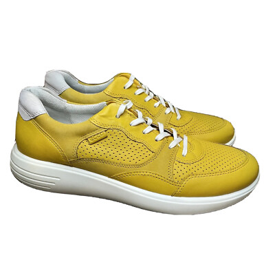 Ecco Soft 7 Runner Lace-Up Women s Shoe Marigold Yellow EU 40 US 9.5 Extra Width