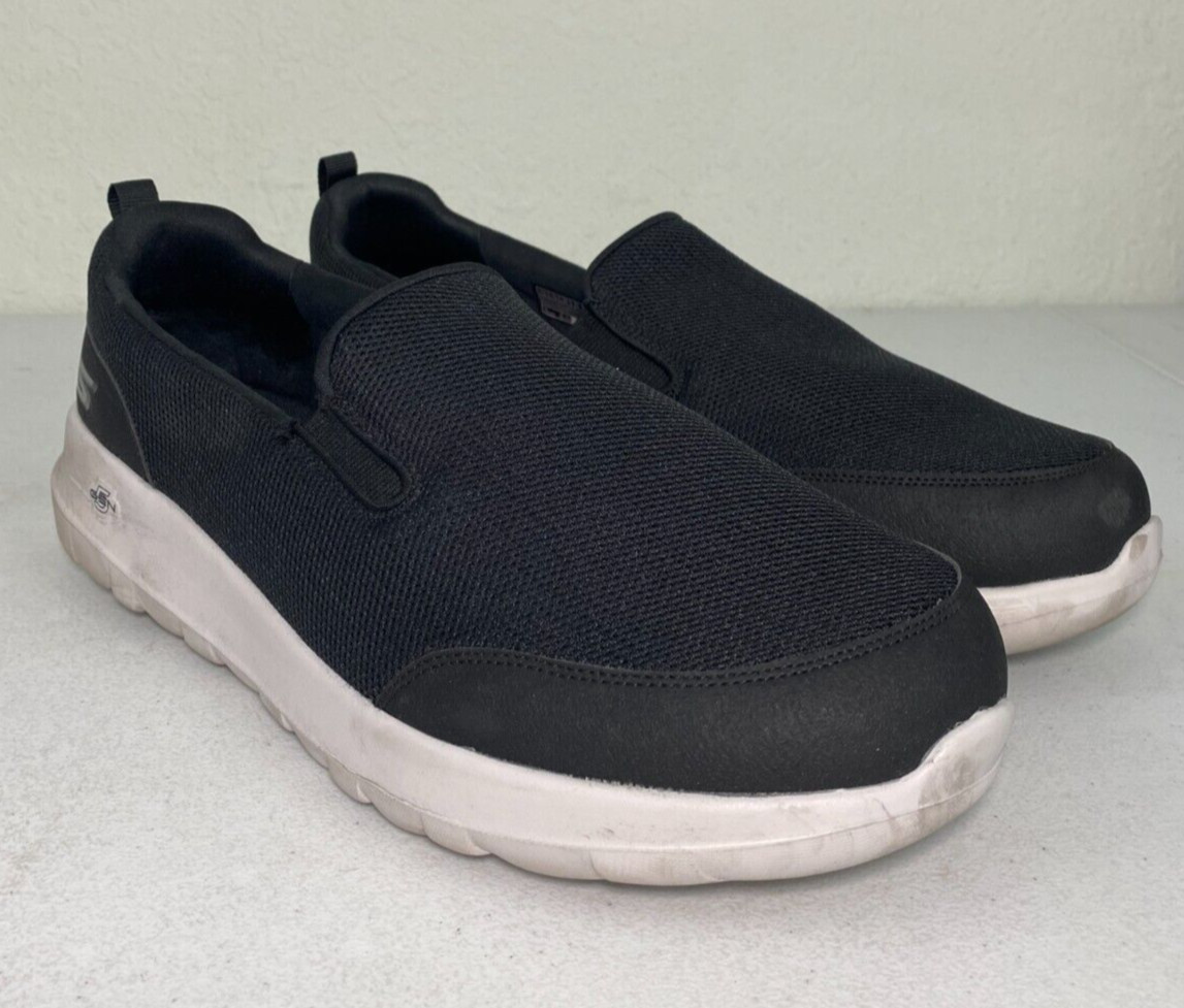 Skechers Mens Go Walk Max-Clinched Slip On Shoes Black Size 13