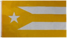 3X5 Puerto Rico Rican Gold  White Premium 3'x5' Polyester Flag Banner FI 