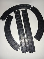 Black Plastic Connecting Train Railroad Set / Lot