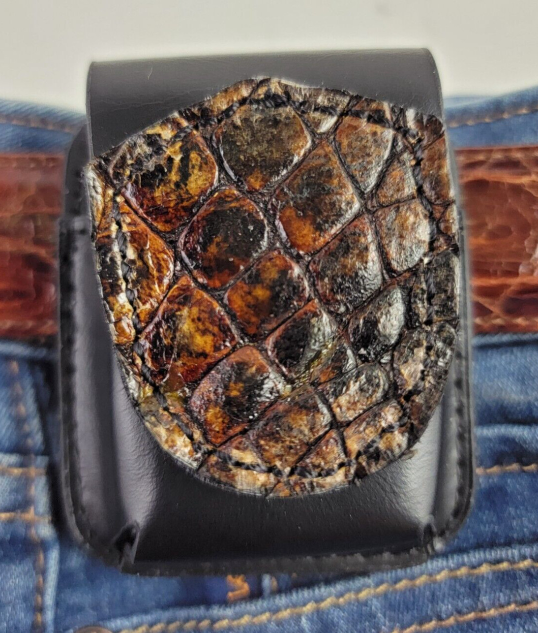 Case All Handmade Gator Lighter Leather Case Pouch