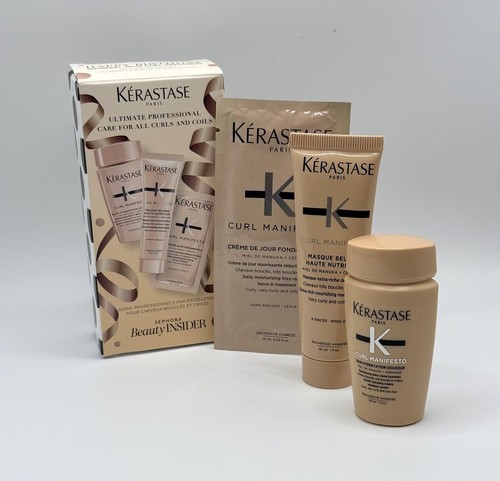 Kerastase Curl Manifesto Haircare Set, Shampoo Mask Leave-In Cream Curls & Coils
