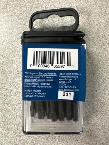 ^ Lot of 5 Bosch Impact Tough Tork # 25 2" 15 Pack Model ITDT25215 NEW - Picture 3 of 3