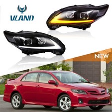 For 2011 2012 2013 Toyota Corolla Sedan Led Drl Head Lights Front Head Lamp Set