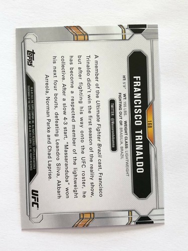 TOPPS UFC CHRONICLES 2015 BASE CARD -STARS RC ROOKIE- COMPLETE YOUR SET 141-210 - Picture 45 of 111