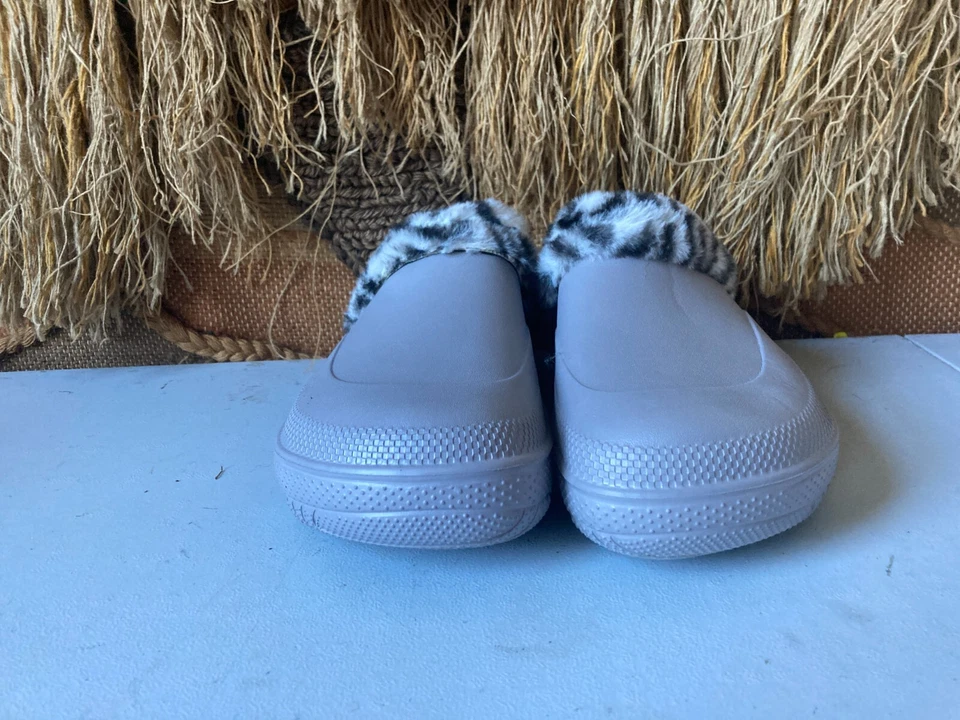 Crane Women Closed Toe Winter Warm Shoe Indoor Casual Cozy Clog Gray Slippers - Изображение 2 из 4