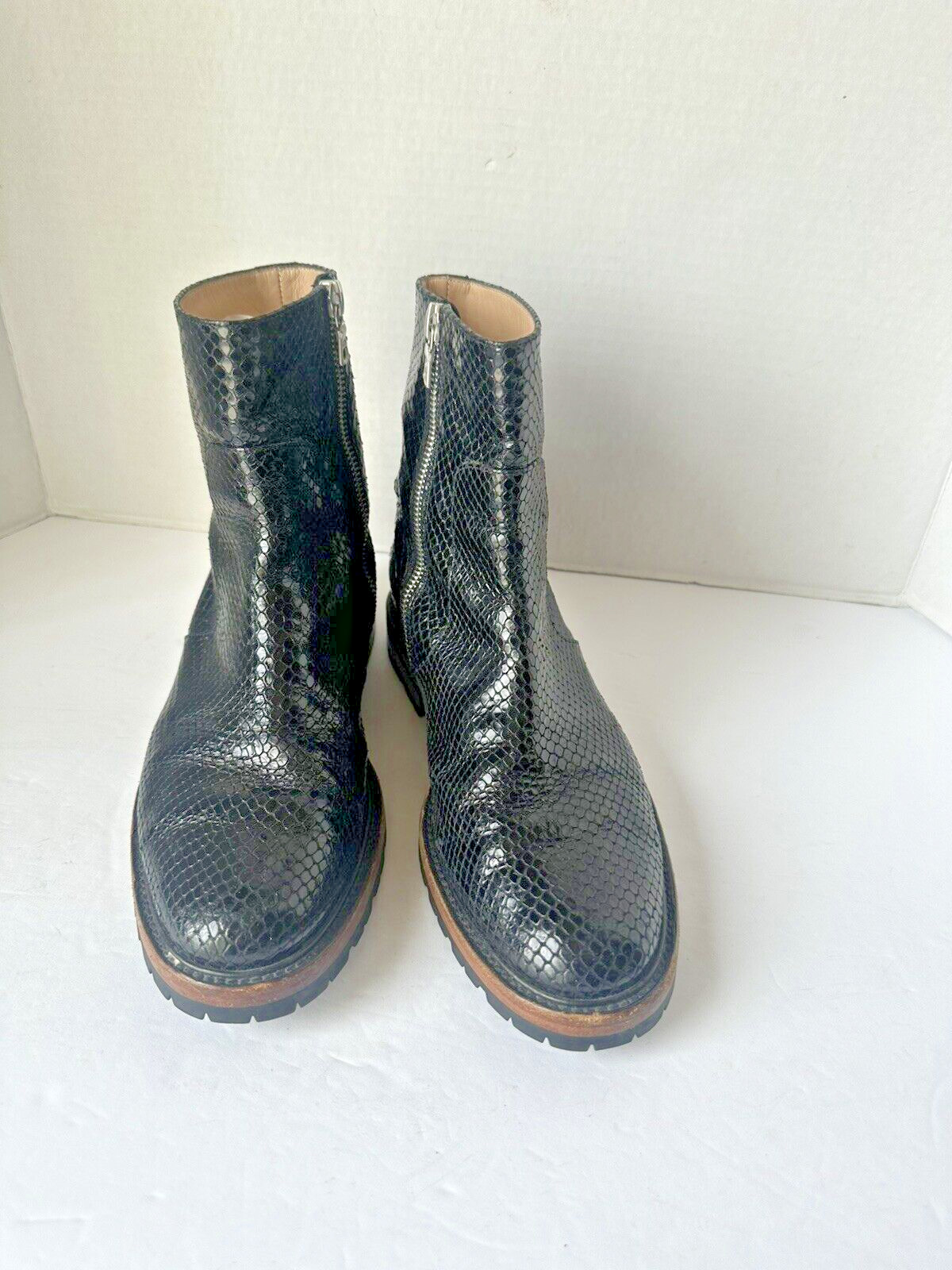 RARE ! VINTAGE DRIES VAN NOTEN Leather Python Pat… - image 3