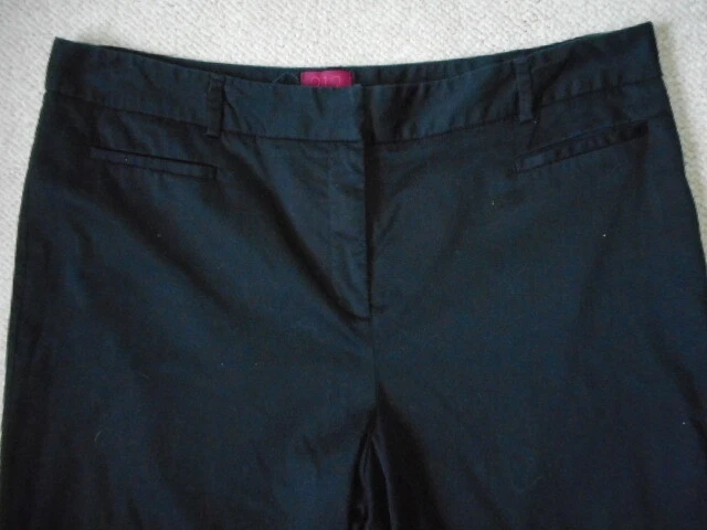 Womens Pants-212 COLLECTION-black cotton stretch "Natural Fit" cropped-18 - Image 2 of 3