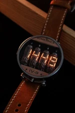 Nixie Tube Watch Numitron rare tubes IV9 model 4 tubes. Without wooden case.