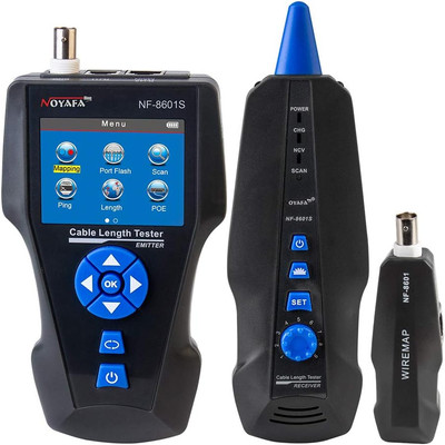Network Cable Tester,At278 TDR Multi-Functional LCD Tracker for RJ45, RJ11, BNC,