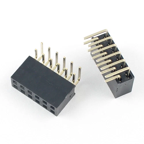 5Pcs 2.54mm Pitch 2x6 12 Pin Female Double Right Angle Header Strip PH 8.5MM