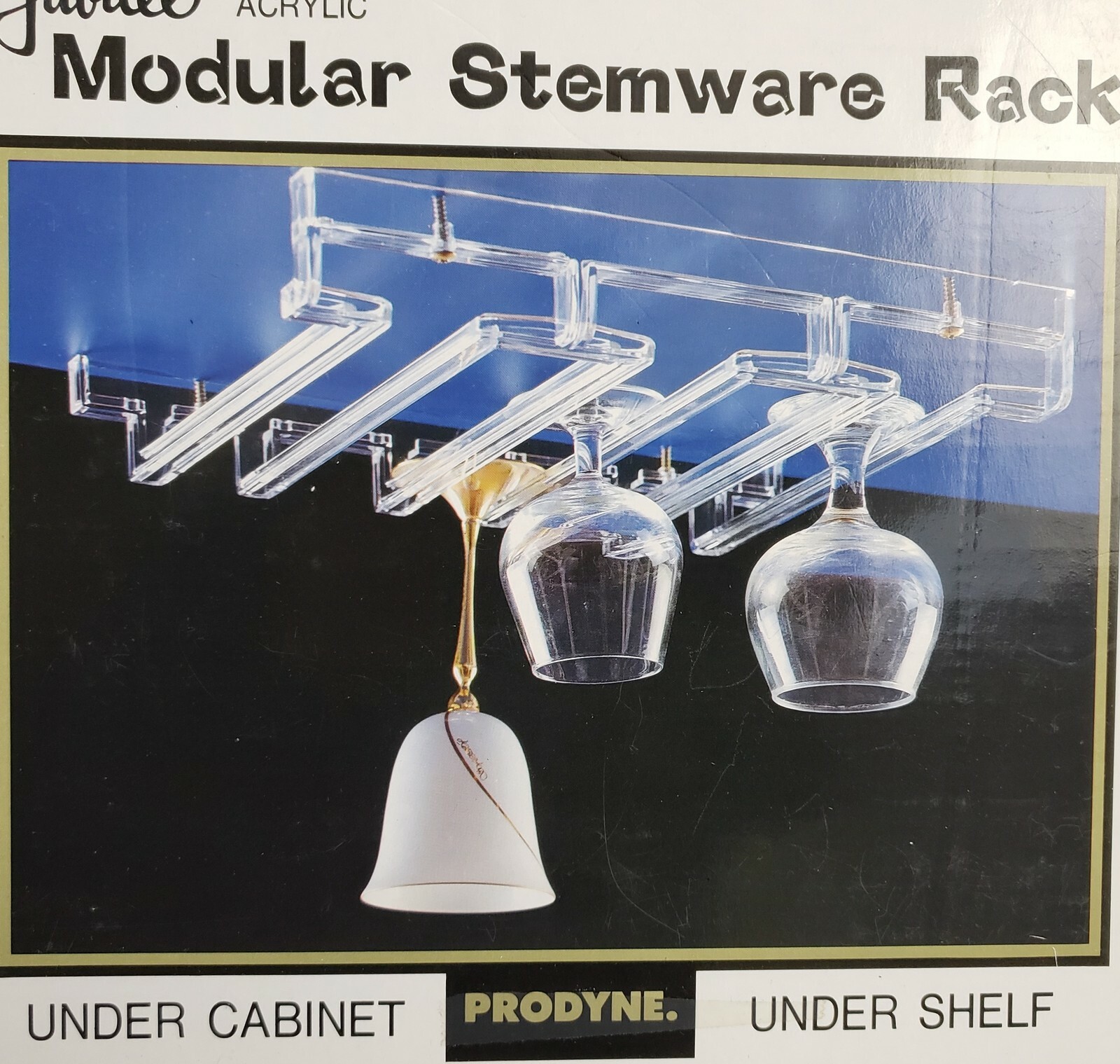 Jubilee Acrylic Modular Stemware Rack Under Shelf Prodyne New
