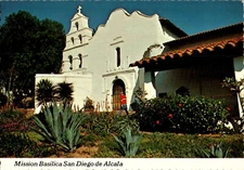 Mission Basilica San Diego De Alcala, San Diego, California CA chrome Postcard