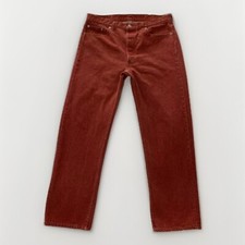 Vintage Levi’s 501 Button Fly Red Denim Straight Jeans Men’s 38 X 30 Made In USA