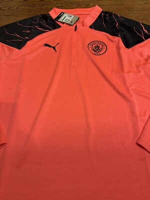 Manchester City Puma 1/4 Zip Soccer Football Training Top 23/24
