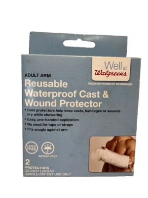 (1) Walgreens Reusable Waterproof Adult Arm Cast & Wound Protector 22  OPEN BOX