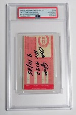 Pete Rose REDS Signed Autograph Ticket Stub 9...
