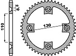 Pignon arrière JTR215.49 C45 pour moto Honda CR80 et CR85 avec chaîne 420